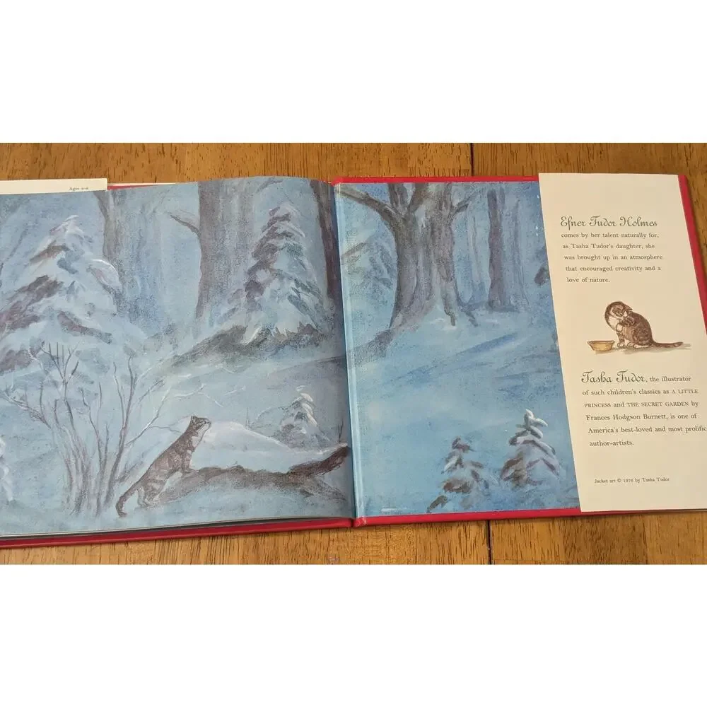 CHRISTMAS CAT 1976 Tudor Holmes Hardcover with Dust Jacket